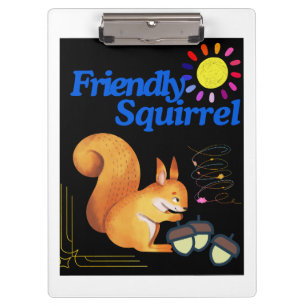 Friendly Squirrel is gathering nuts Clipboard
