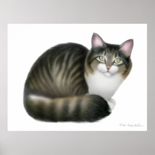 Friendly Tabby Cat Print