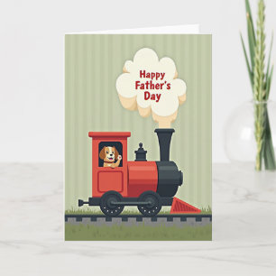 Friendly Train Fathers Day Image Card