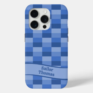 Friendly Waters Colour Blocks, Wave and Name iPhone 15 Pro Case