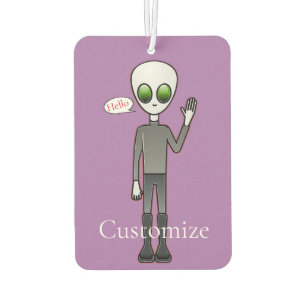 Friendly Waving Alien Thunder_Cove Air Freshener