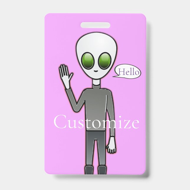 Friendly Waving Alien Thunder_Cove Badge (Front)