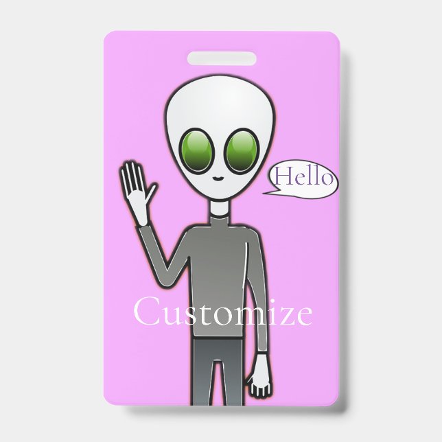 Friendly Waving Alien Thunder_Cove Badge (Front)