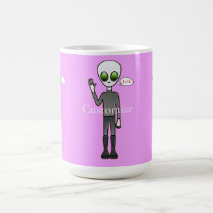 Friendly Waving Alien Thunder_Cove Coffee Mug