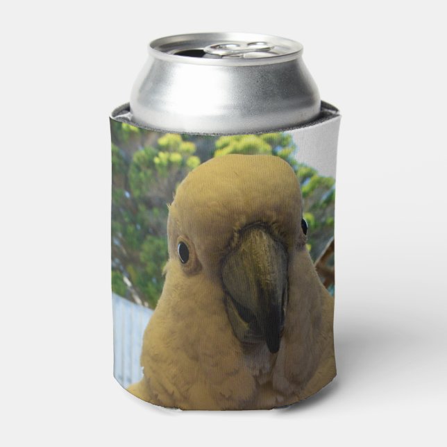 Friendly White Aussie Cockatoo, Can Cooler (Can Front)