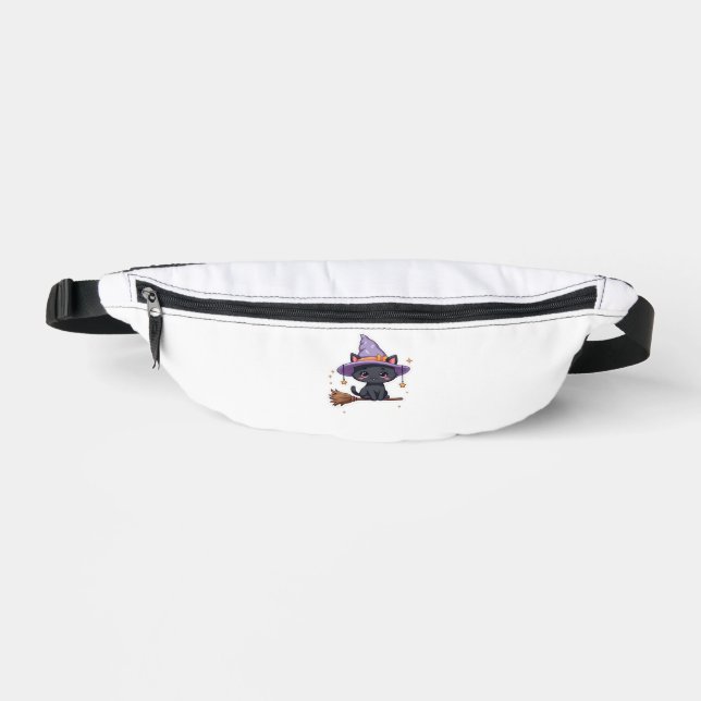Friendly Witch Hat Cat  Cute Pastel Kawaii Hallowe Fanny Pack (Front)