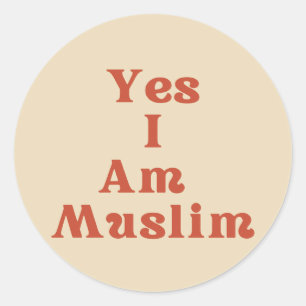 Friendly "Yes I AM Muslim" Identity Sticker