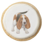 Friendly Young Basset Hound Shortbread Cookies