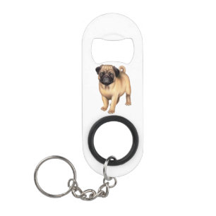 Friendly Young Pug Dog Bottle Opener Mini Bottle Opener