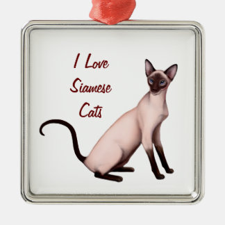 Friendly Young Siamese Cat Customizable Ornament