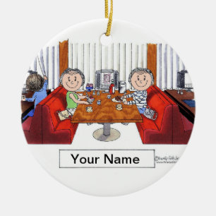 Friends, 2 Females - Personalized Cartoon, Friendl Ceramic Ornament