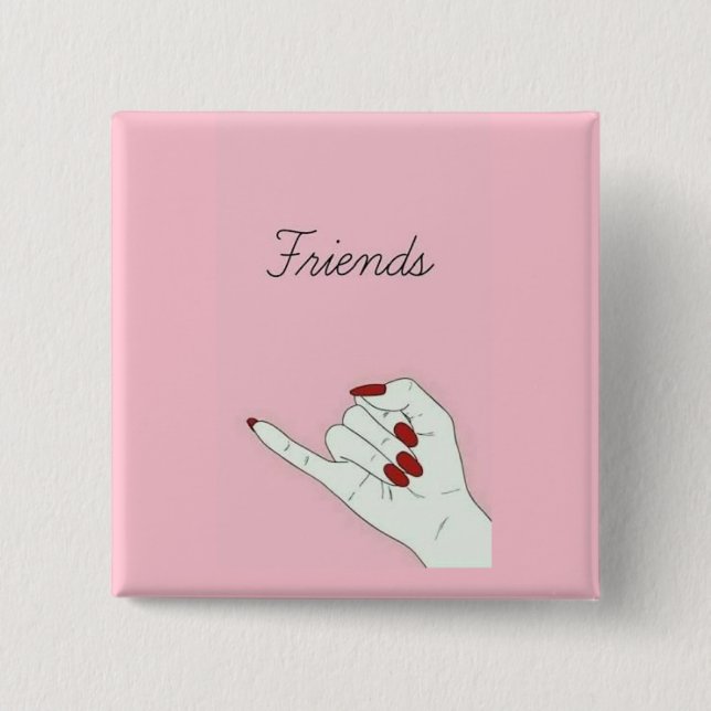 Friends 2 Inch Square Button (Front)