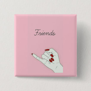 Friends 2 Inch Square Button