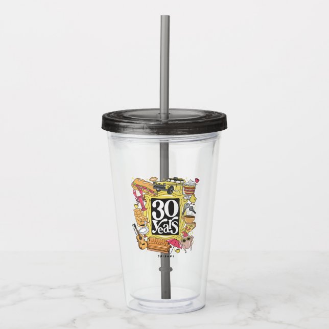 FRIENDS™ | 30 Years Graphic Acrylic Tumbler (Front)