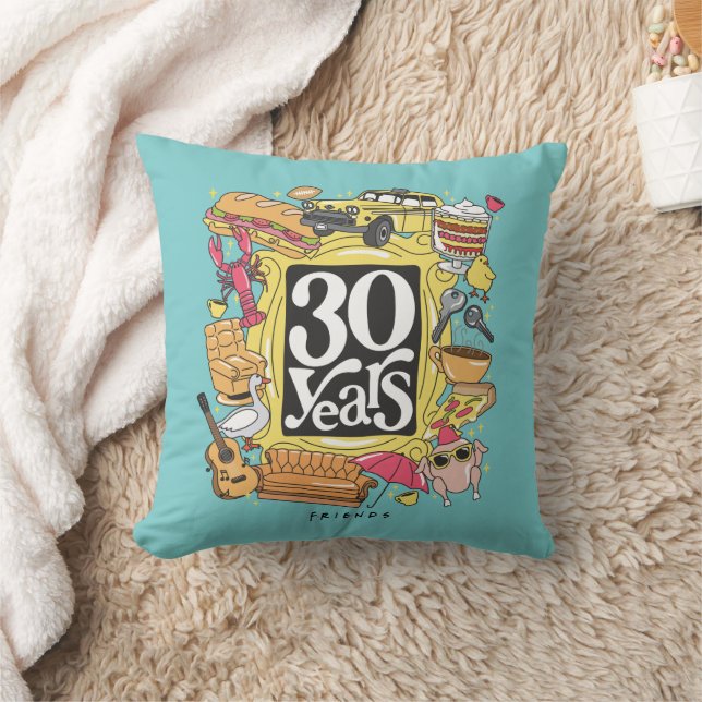 FRIENDS™ | 30 Years Graphic Throw Pillow (Blanket)