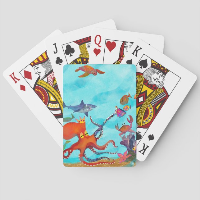Friends and Anemones Playing Cards (Back)
