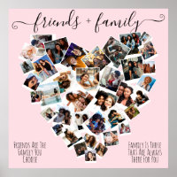 Friends and Family Quotes Photo Heart Collage Post