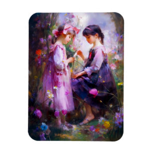 Friends and Flowers 2 Magnet