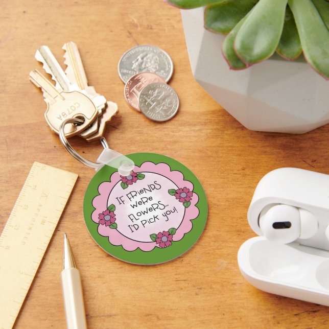 Friends and Flowers Keychain (Desk)
