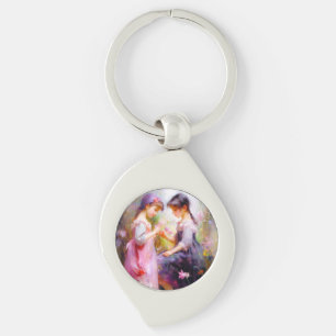 Friends and Flowers  Keychain