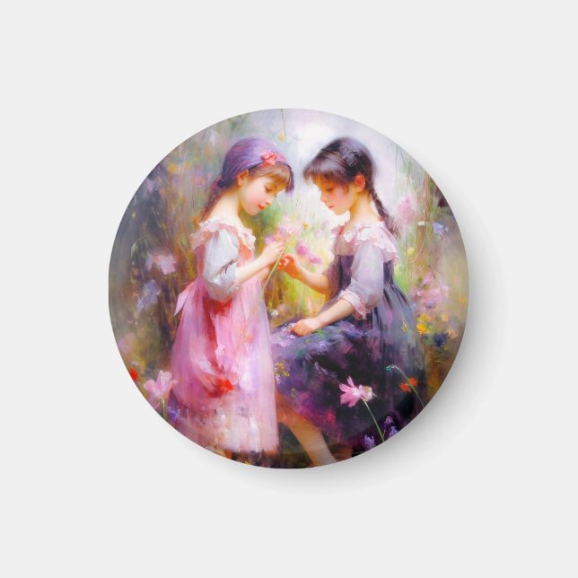 Friends and Flowers  Magnet (Front)