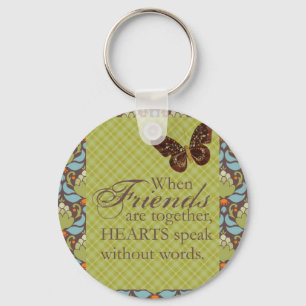 Friends and Hearts Keychain