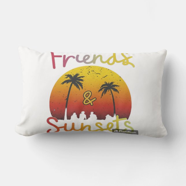 friends and sun sets lumbar pillow (Front)