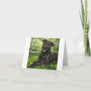 Friends are a Blessing Labrador Retriever Card
