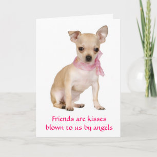 Friends Are Angels Chihuahua Puppy Greeting Card