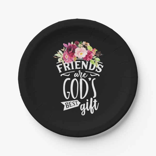 Friends Are God Best Gift Paper Plate (Front)