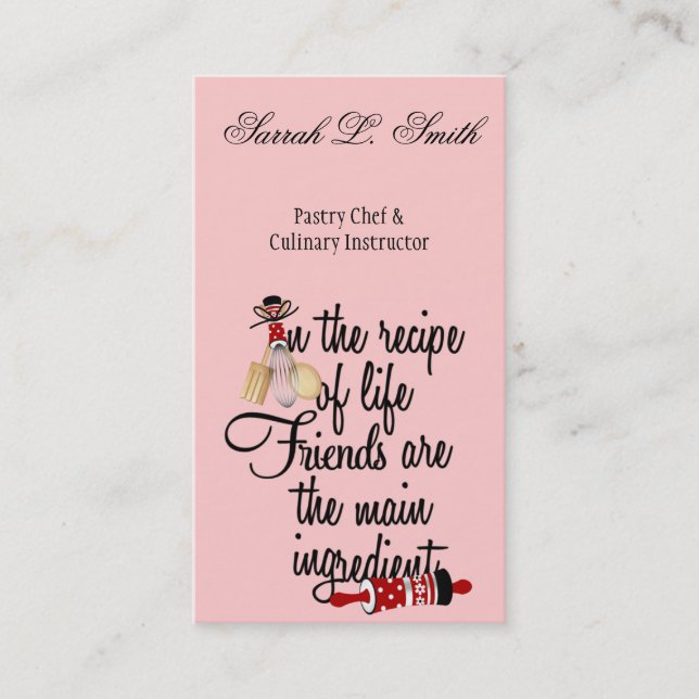 Friends are the Main Ingredient Business Card (Front)