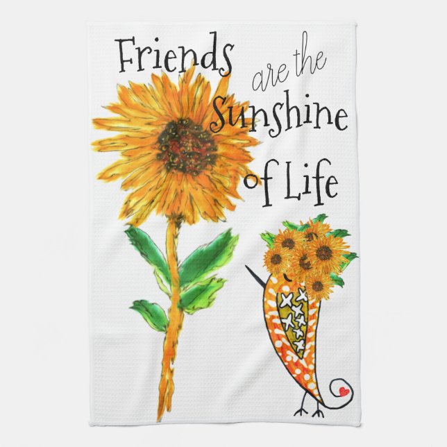 Friends are the Sunshine of Life  Kitchen Towel (Vertical)