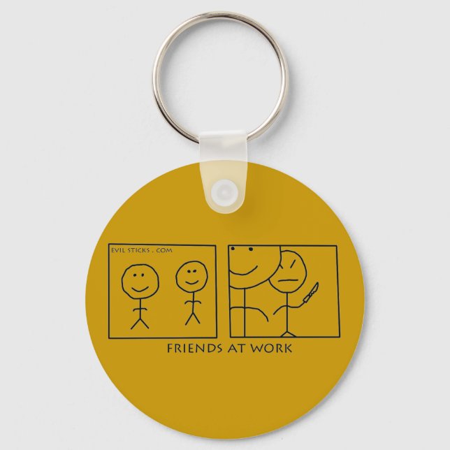 Friends At Work Keychain (Front)