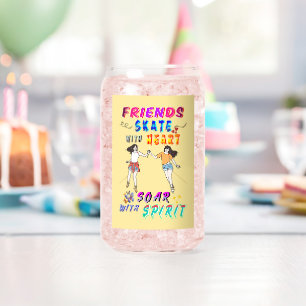 Friends Barware Skate With Heart Soar With Spirit Can Glass