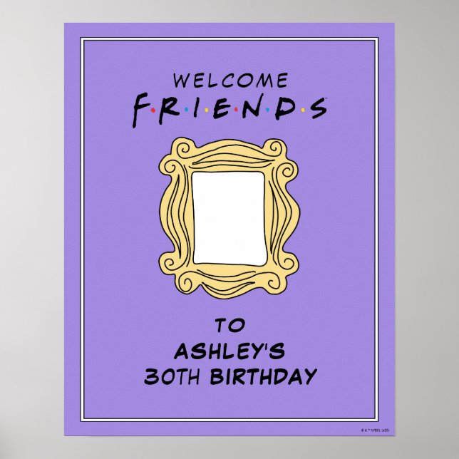 FRIENDS™ | Birthday Party Welcome Sign (Front)