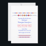 Friends Bracelets Birthday Party Invitation<br><div class="desc">A delightful birthday party invitation with the promise of a fun-filled day of crafts and friendship bracelet designing. (Colourful vector created by freepik - www.freepik.com). The card is easy to customize with your wording, font, font colour and paper shape options. Not exactly what you're looking for? All our products can...</div>