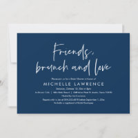 Friends, Brunch and Love, Casual Bridal Shower Inv