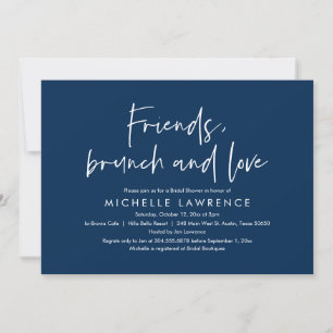 Friends, Brunch and Love, Casual Bridal Shower Inv Invitation