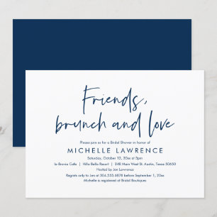 Friends, Brunch and Love, Casual Bridal Shower Invitation