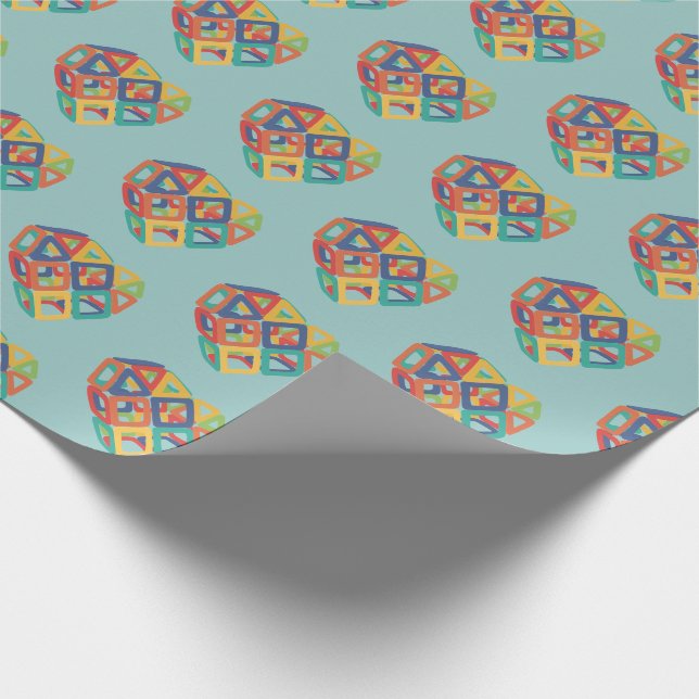 Friends Build Each Other Up Magnet tile heart Wrapping Paper (Corner)