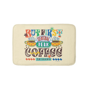 FRIENDS™   But First Coffee Vibrant Graphic Bath Mat