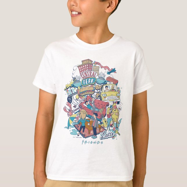 FRIENDS™ | Cartoon Collage T-Shirt (Front)