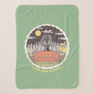FRIENDS™   Cartoon Fountain Sherpa Blanket