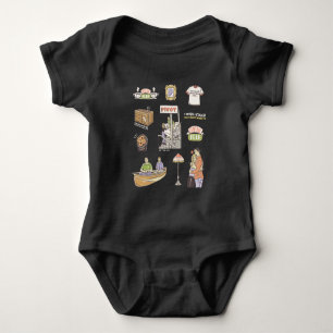 FRIENDS™   Cartoon Icons 2 Baby Bodysuit