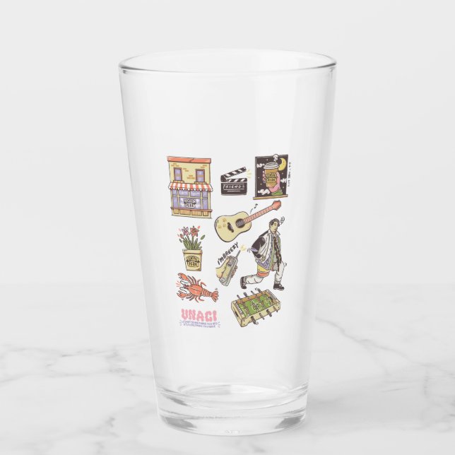FRIENDS™ | Cartoon Icons Graphic Glass (Front)