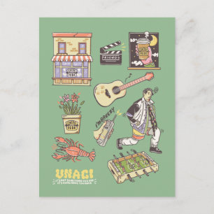 FRIENDS™   Cartoon Icons Graphic Postcard