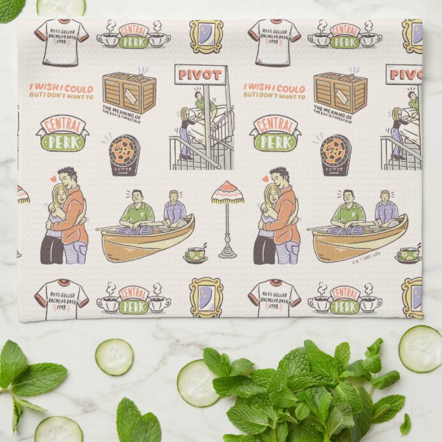 FRIENDS™ | Cartoon Icons Kitchen Towel (Folded)