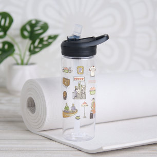 FRIENDS™   Cartoon Icons Water Bottle