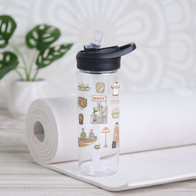 FRIENDS™ | Cartoon Icons Water Bottle (Yoga)
