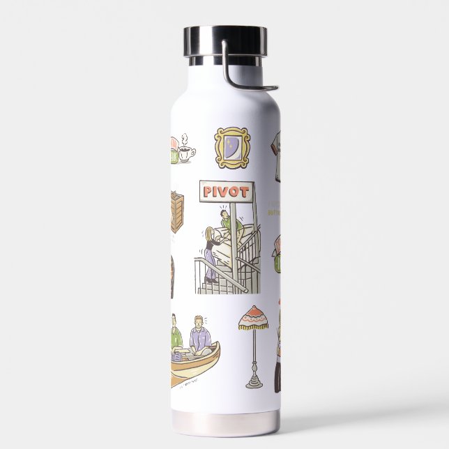 FRIENDS™ | Cartoon Icons Water Bottle (Left)
